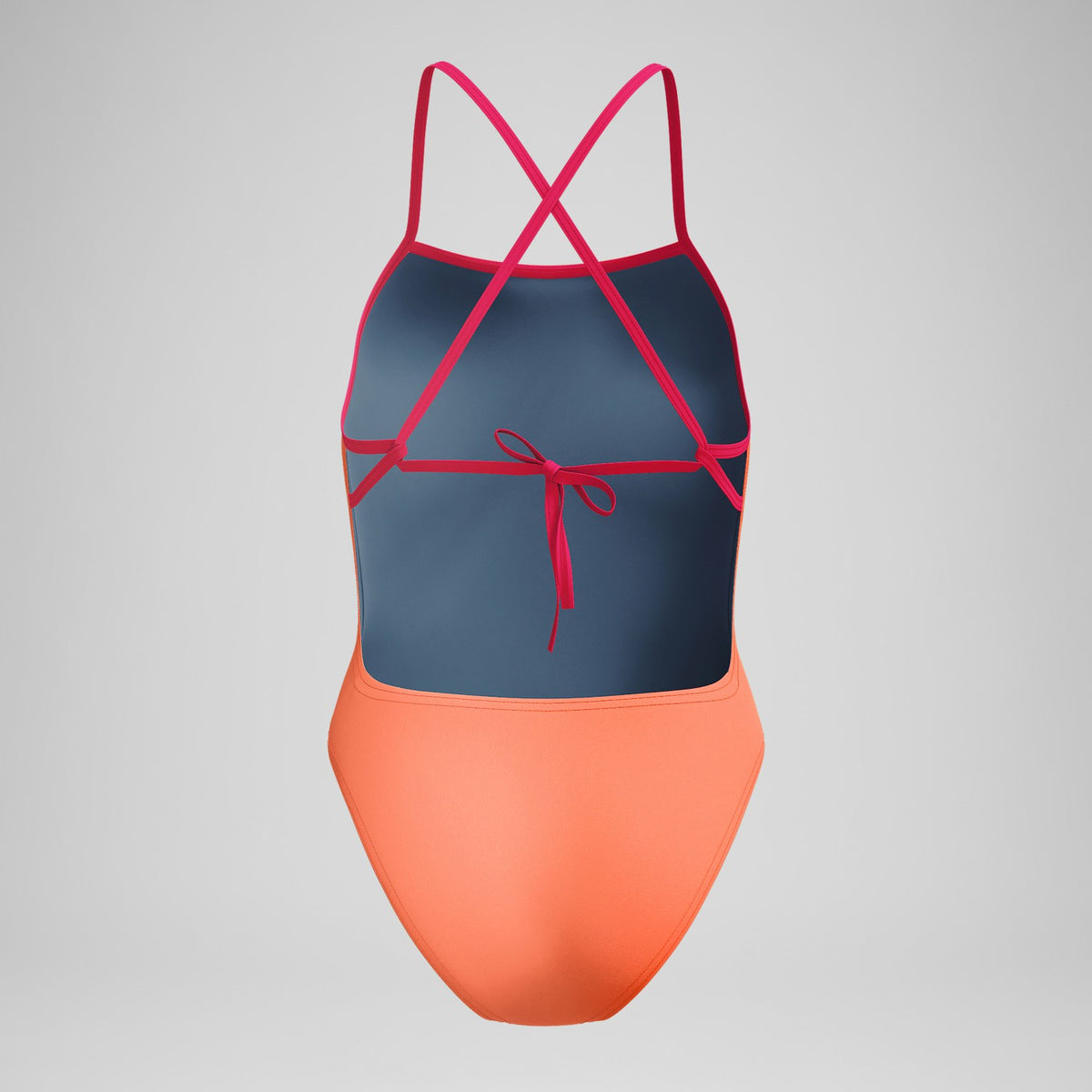 Speedo Club Training Solid Tie Back Swimsuit Orange