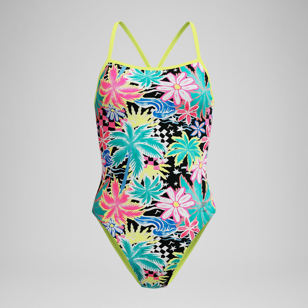 Speedo Club Training Printed V-Back 2.0 One Piece Green