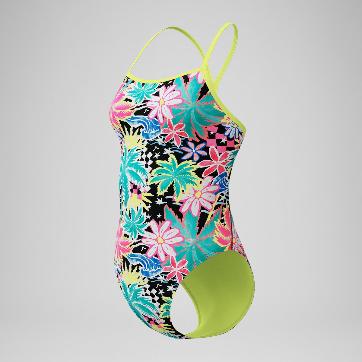 Speedo Club Training Printed V-Back 2.0 One Piece Green