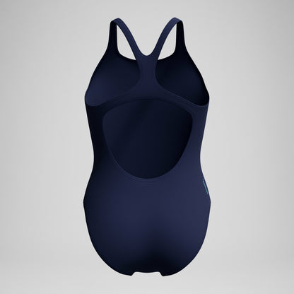 Speedo Medalist Printed Swimsuit Blue