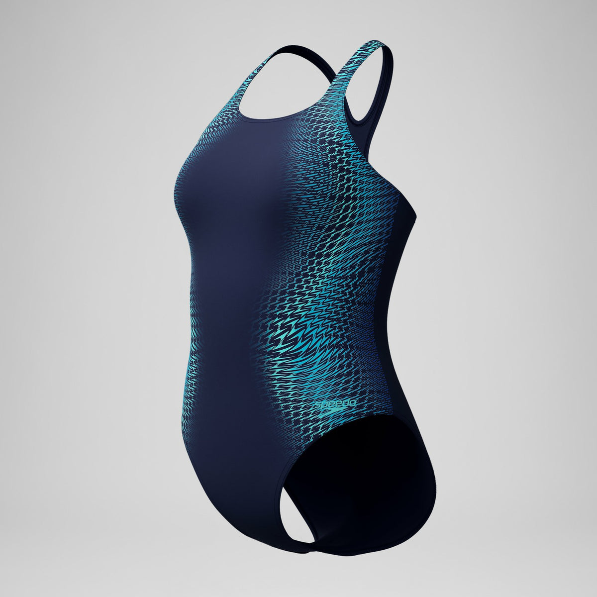 Speedo Medalist Printed Swimsuit Blue