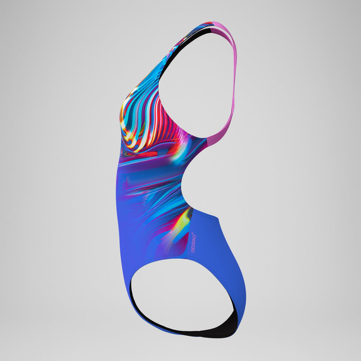 Speedo Club Training Placement Powerback Swimsuit Blue/Pink