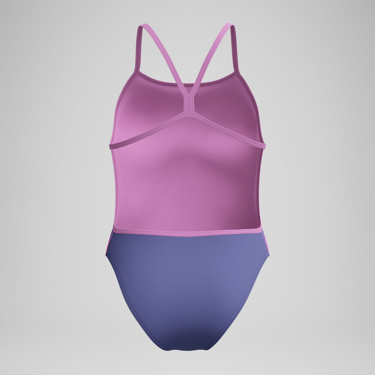 Speedo Club Training Placement V Back Swimsuit Pink/Blue