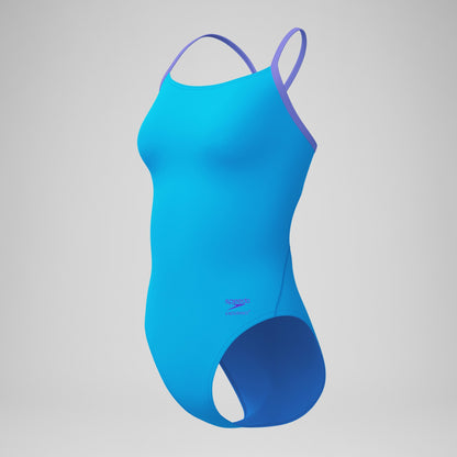 Speedo Club Training Solid Flyback 2.0 Swimsuit Blue