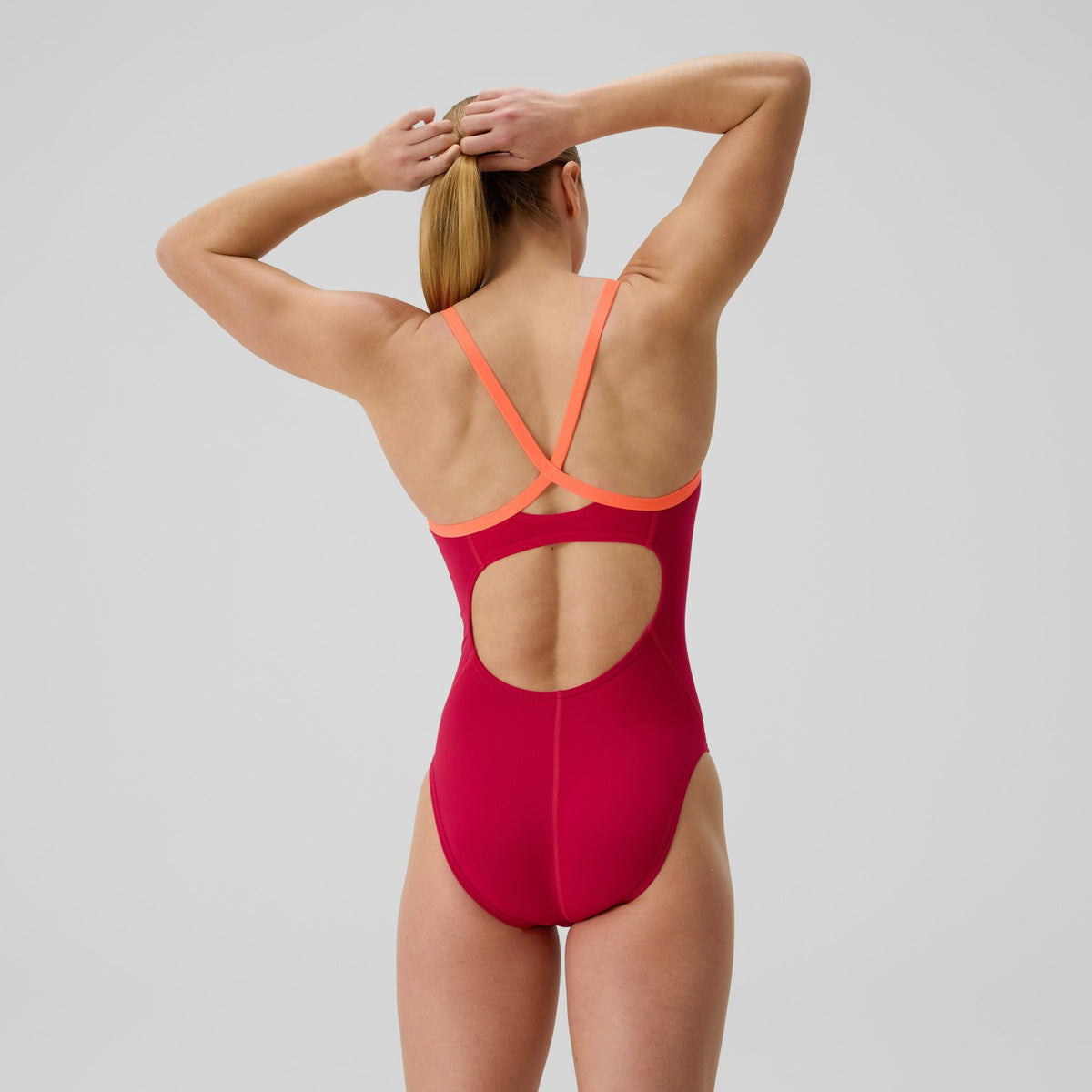 Speedo Club Training Solid Flyback 2.0 Swimsuit Red/Orange