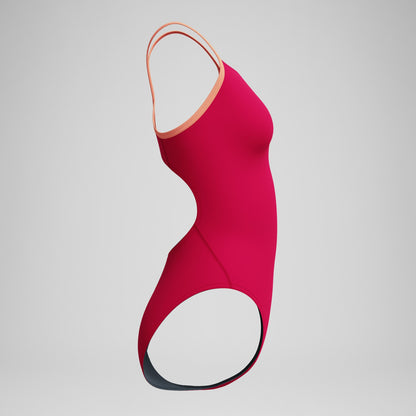 Speedo Club Training Solid Flyback 2.0 Swimsuit Red/Orange