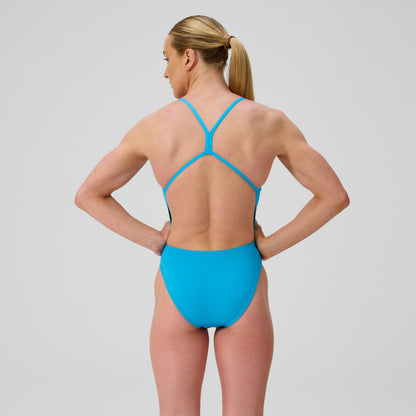 Speedo Club Training Solid V-Back 2.0 Swimsuit Blue