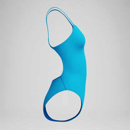 Speedo Club Training Solid V-Back 2.0 Swimsuit Blue