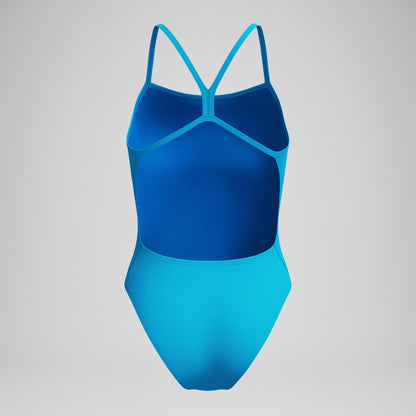 Speedo Club Training Solid V-Back 2.0 Swimsuit Blue